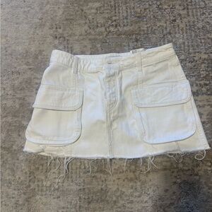 Medium White Denim Zara Skirt